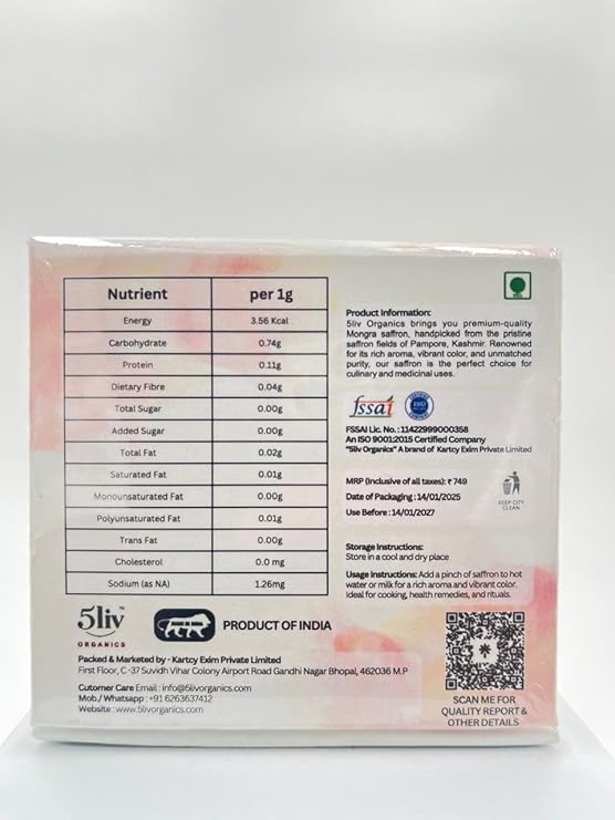 5liv Kashmiri Mongra Saffron